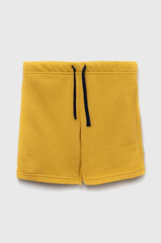 rumena Bombažne kratke hlače United Colors of Benetton Otroški