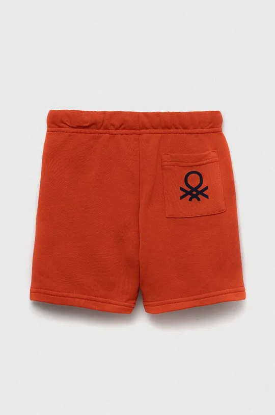 Bombažne kratke hlače United Colors of Benetton oranžna