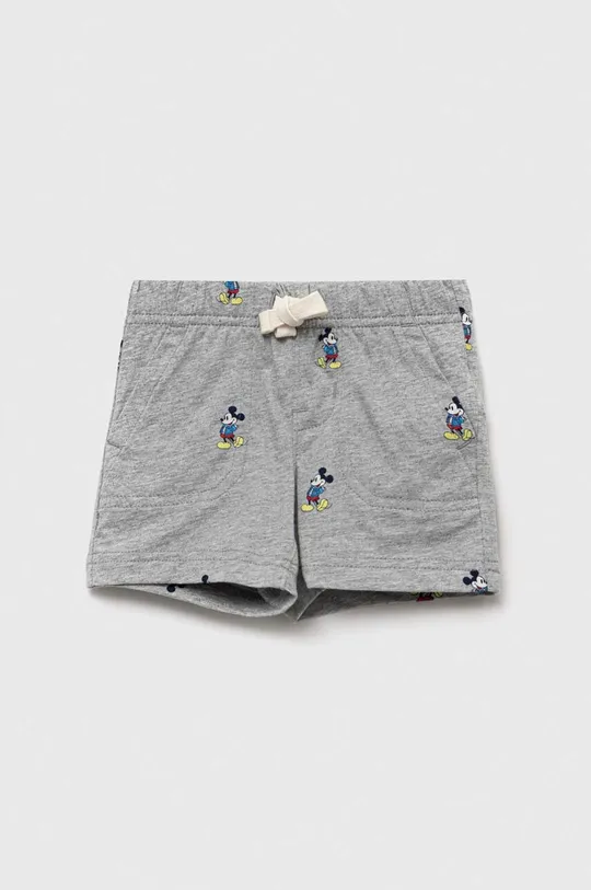 siva Bombažne kratke hlače za dojenčke GAP x Disney Otroški