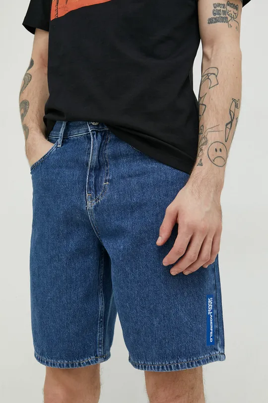 niebieski Karl Lagerfeld Jeans szorty jeansowe Męski