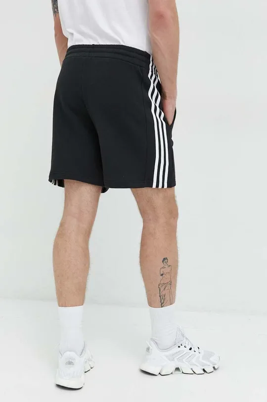 Pamučne kratke hlače adidas crna