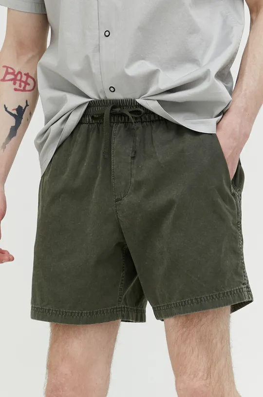 zelena Bombažne kratke hlače Abercrombie & Fitch
