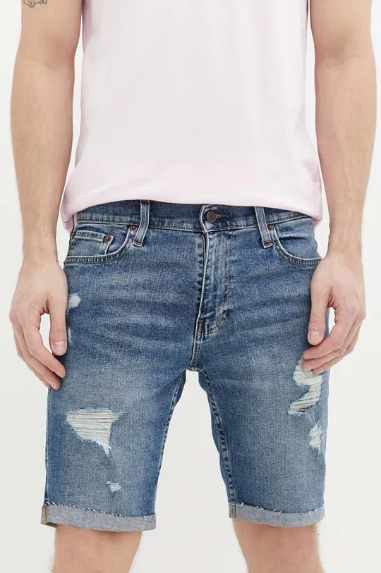 modra Jeans kratke hlače Hollister Co. Moški