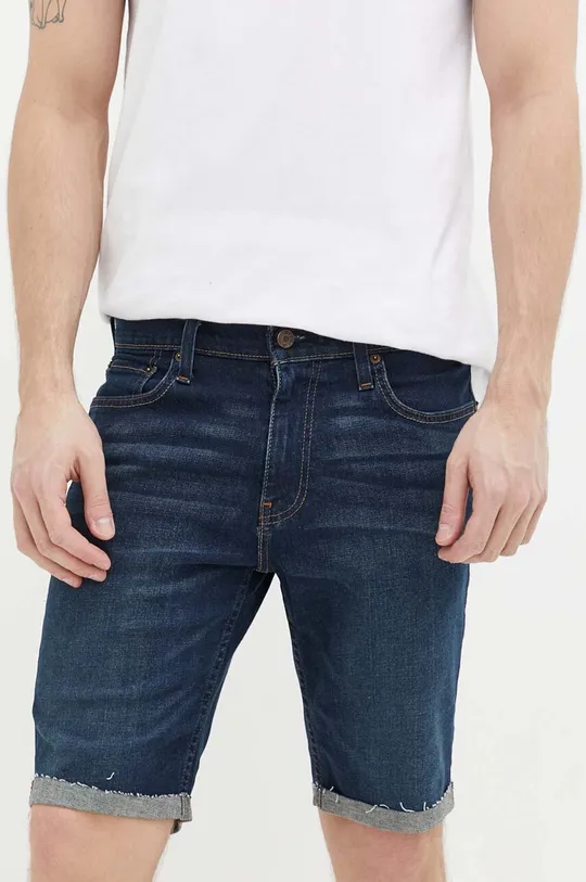 Jeans kratke hlače Hollister Co. mornarsko modra
