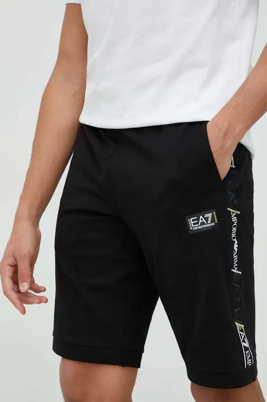 črna Kratke hlače EA7 Emporio Armani Moški