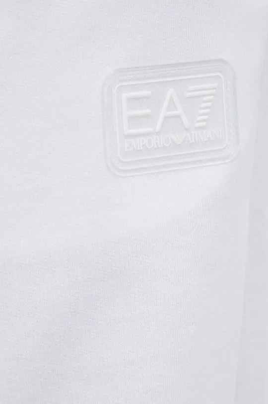 bianco EA7 Emporio Armani pantaloncini in cotone