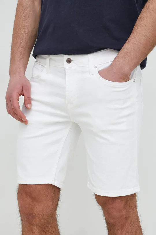 biały Guess szorty jeansowe Męski