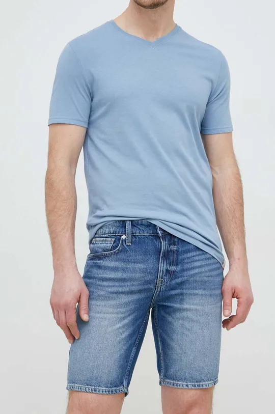 modra Jeans kratke hlače Guess Moški