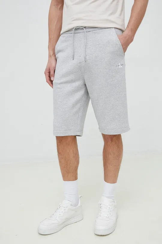 Bavlnené šortky Calvin Klein Jeans sivá