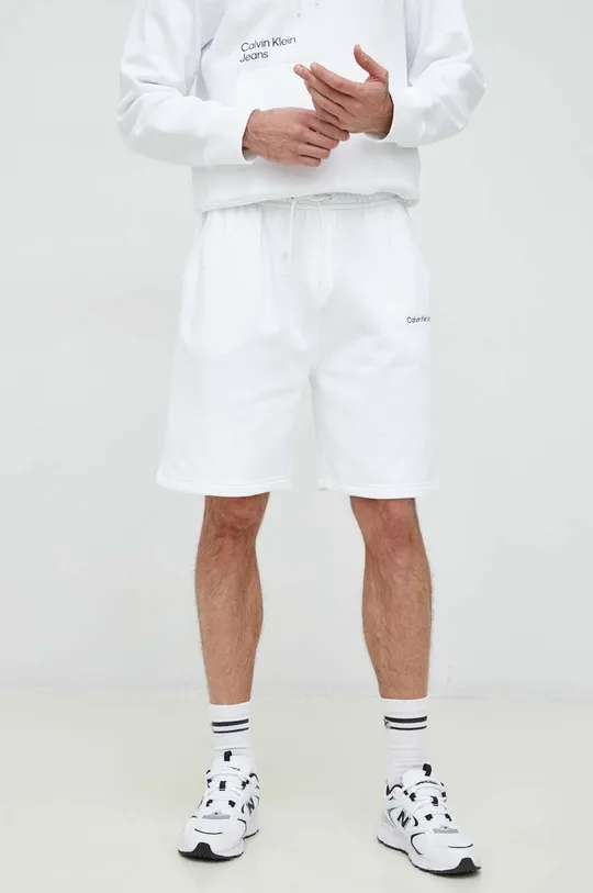 λευκό Σορτς Calvin Klein Jeans Ανδρικά