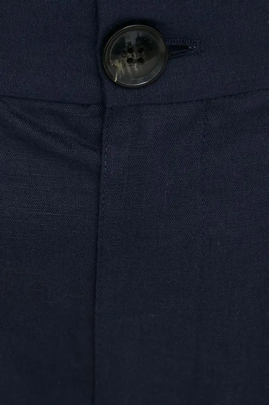 mornarsko modra Lanene kratke hlače Bruuns Bazaar Lino Germain