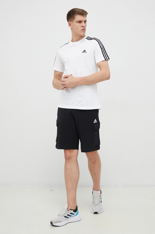 adidas pantaloncini in cotone nero