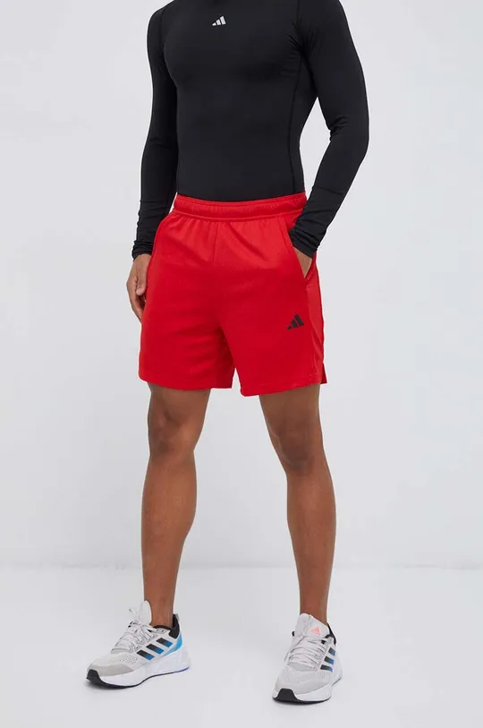 rdeča Kratke hlače za vadbo adidas Performance Training Essentials Moški