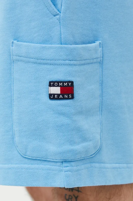 modra Bombažne kratke hlače Tommy Jeans
