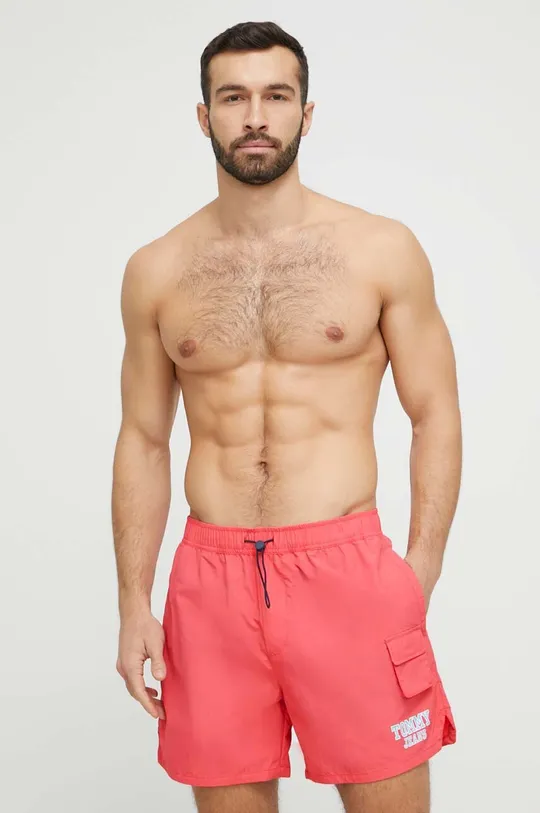 różowy Tommy Jeans szorty kąpielowe Męski