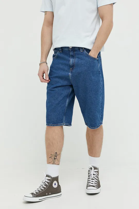 modra Jeans kratke hlače Tommy Jeans Moški