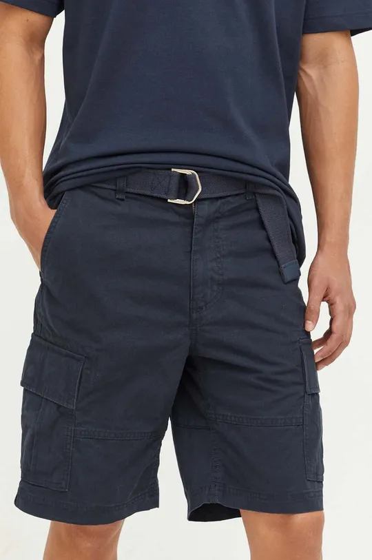 blu navy Superdry pantaloncini in cotone Uomo