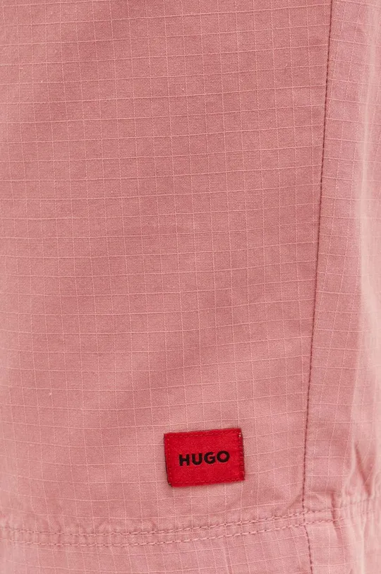 rózsaszín HUGO pamut rövidnadrág