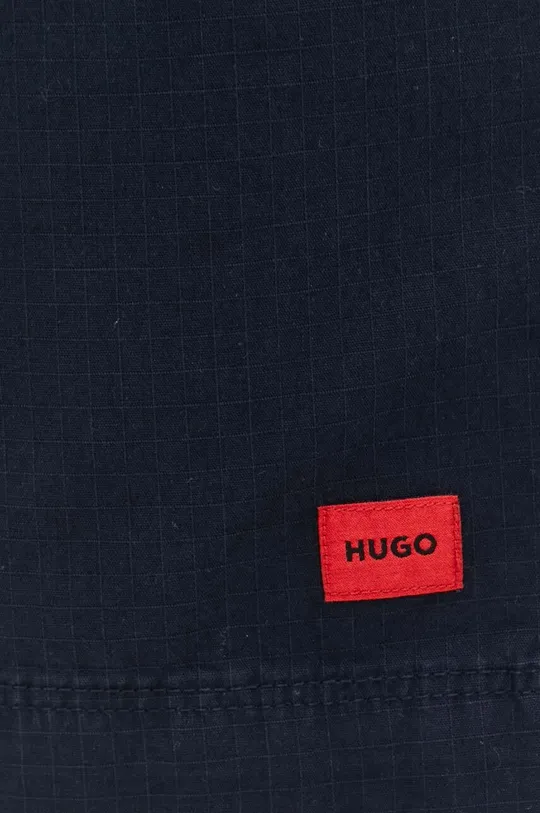 тёмно-синий Хлопковые шорты HUGO