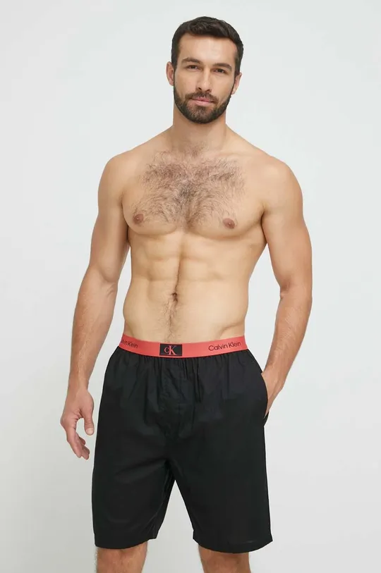 μαύρο Βαμβακερή πιτζάμα σορτς Calvin Klein Underwear Ανδρικά
