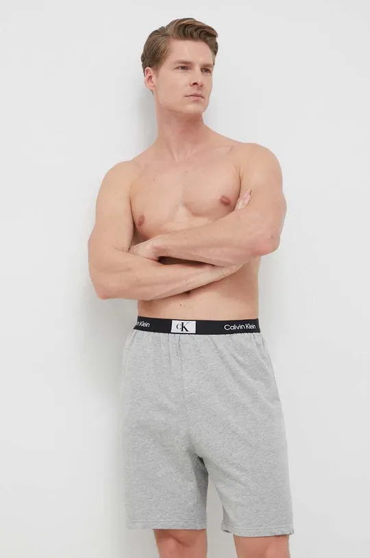 γκρί Βαμβακερή πιτζάμα σορτς Calvin Klein Underwear Ανδρικά
