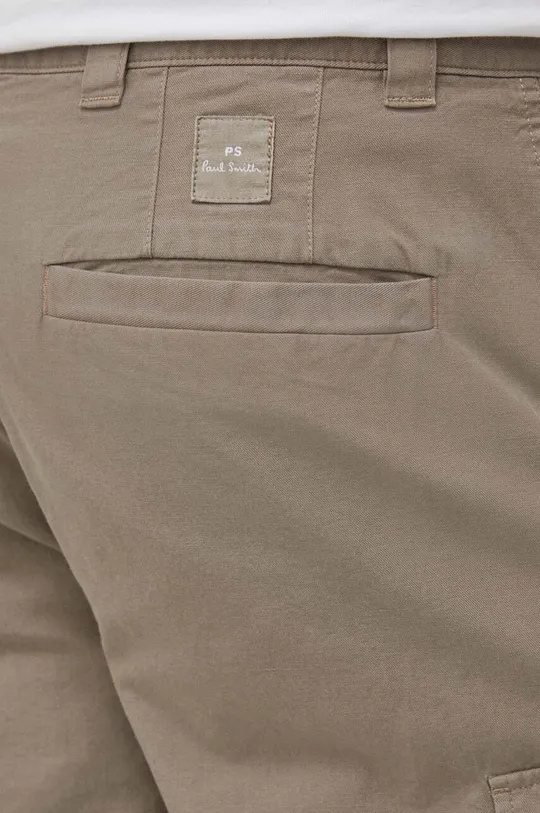 rjava Kratke hlače iz mešanice lana PS Paul Smith