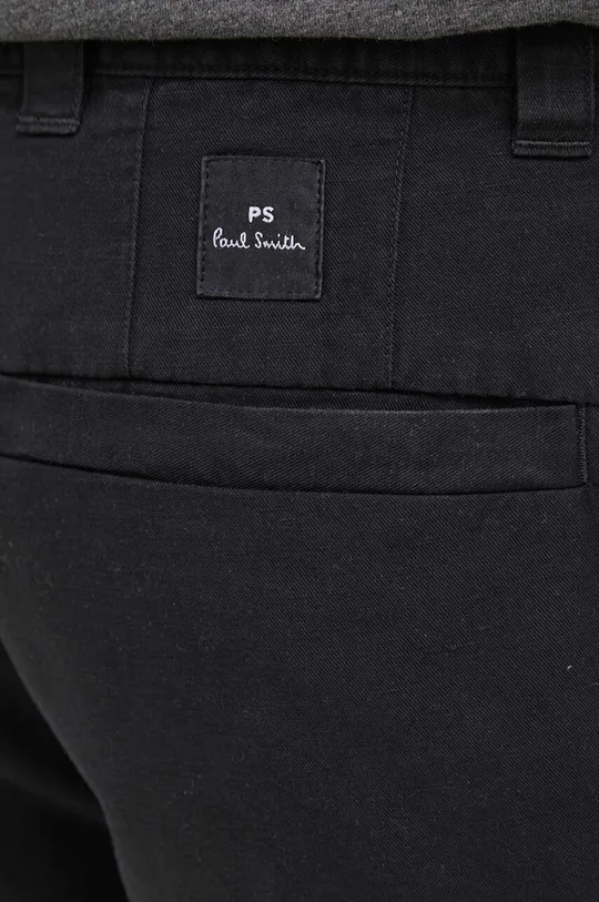 črna Kratke hlače iz mešanice lana PS Paul Smith