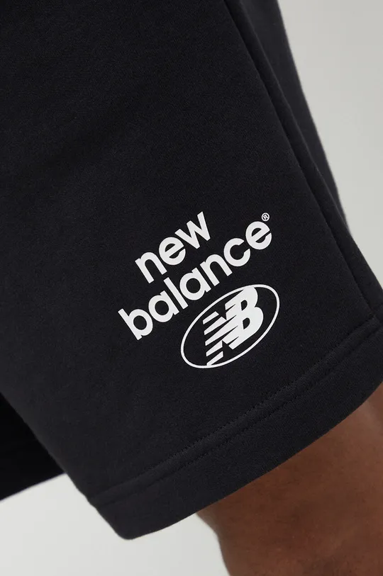 negru New Balance pantaloni scurți
