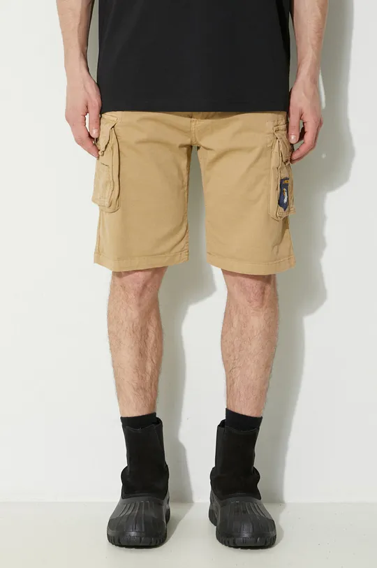 beige Alpha Industries shorts