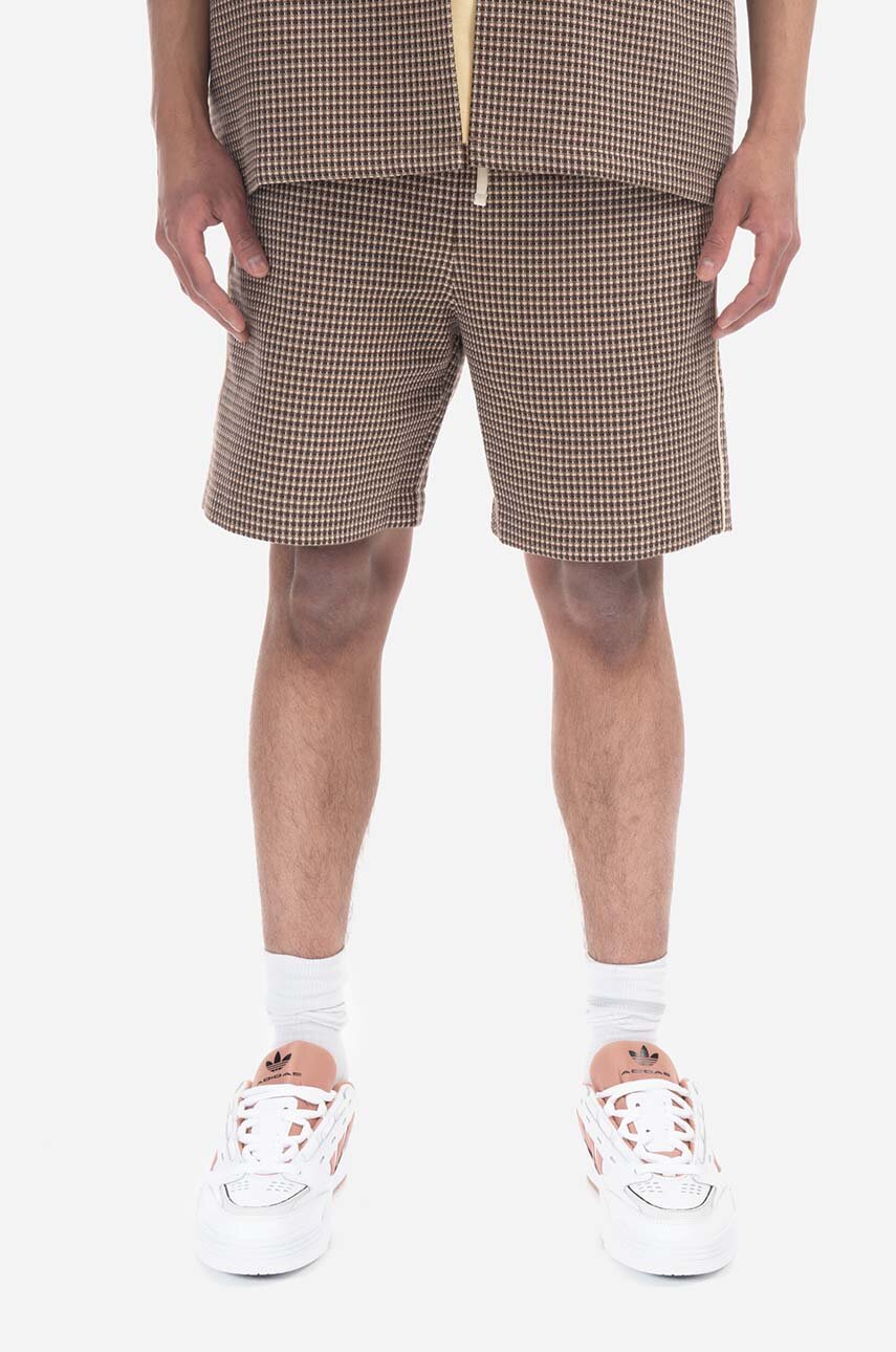 brown Drôle de Monsieur cotton shorts Le Short Gaufre Men’s