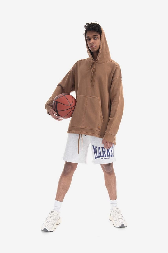 Market szorty bawełniane Persistent Logo Sweatshorts szary