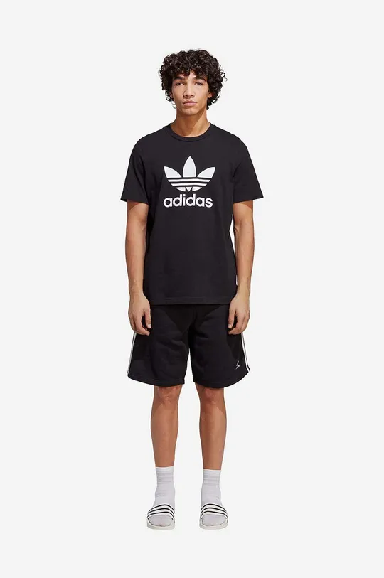 Хлопковые шорты adidas Originals Adicolor Classics 3-Stripes Sweat чёрный