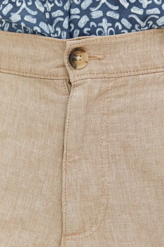 zelena Kratke hlače iz mešanice lana Hollister Co.