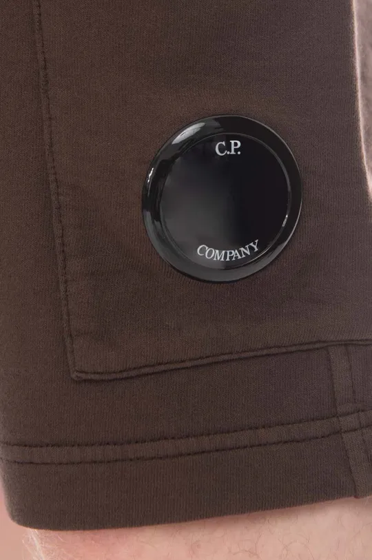 Pamučne kratke hlače C.P. Company Light Fleece Shorts smeđa