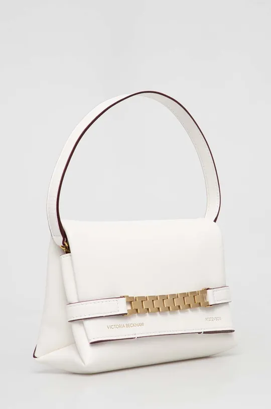 Δερμάτινη τσάντα Victoria Beckham λευκό