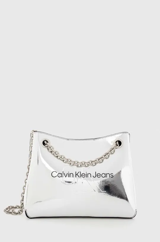 ασημί τσάντα Calvin Klein Jeans Γυναικεία