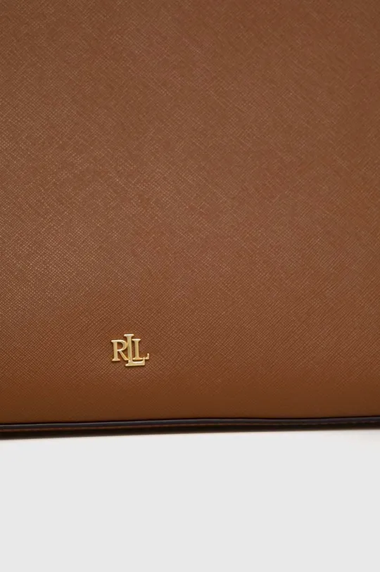 brązowy Lauren Ralph Lauren torebka skórzana