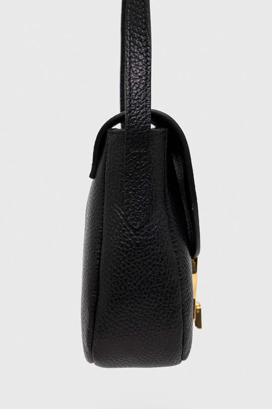 Kožená kabelka Coccinelle čierna