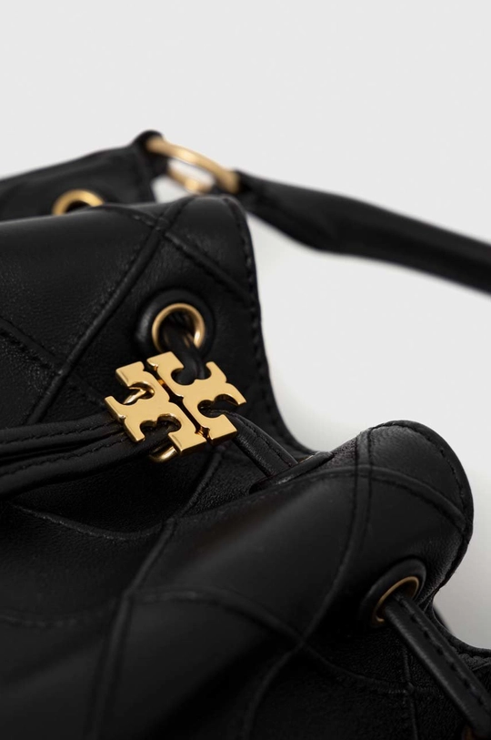 μαύρο Δερμάτινη τσάντα Tory Burch