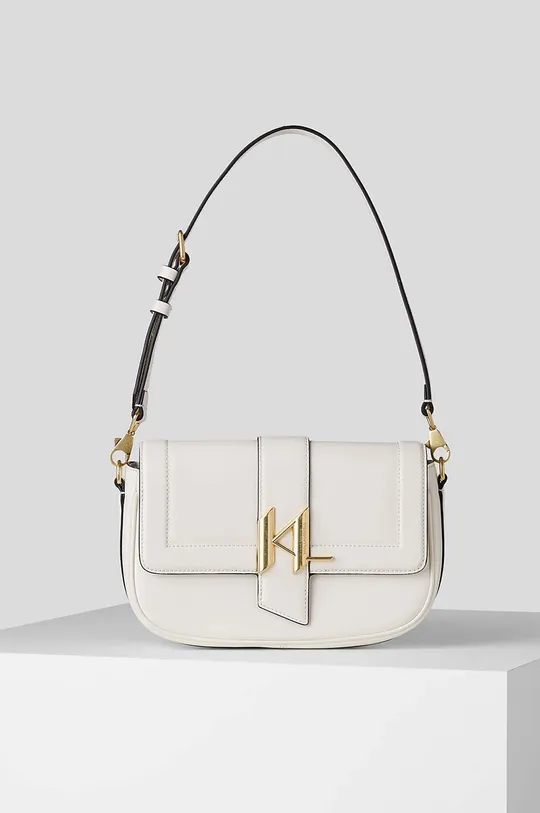 λευκό Δερμάτινη τσάντα Karl LagerfeldK/SADDLE BAGUETTE Γυναικεία