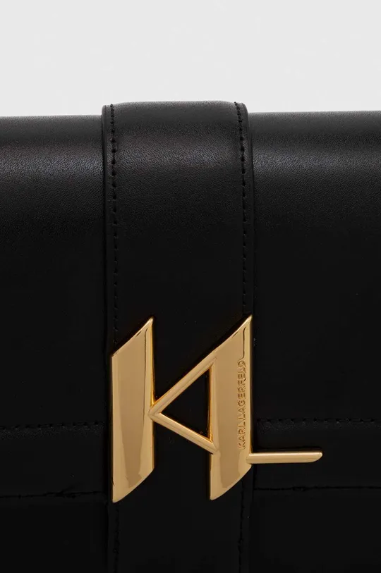 Δερμάτινη τσάντα Karl LagerfeldK/SADDLE BAGUETTE  100% Φυσικό δέρμα