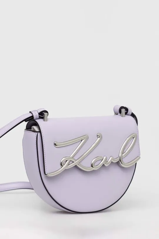 Karl Lagerfeld torebka skórzana fioletowy