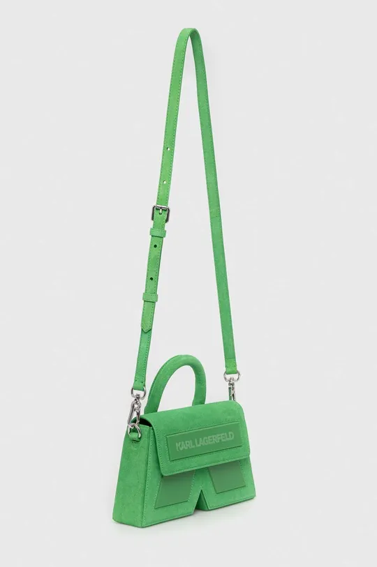 Karl Lagerfeld σουέτ τσάντα ICON K SHOULDERBAG SUEDE πράσινο