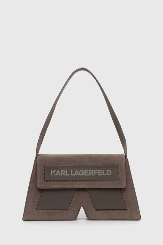 καφέ Τσάντα σουέτ Karl Lagerfeld Γυναικεία