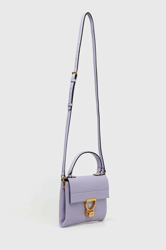 Кожаная сумочка Coccinelle фиолетовой