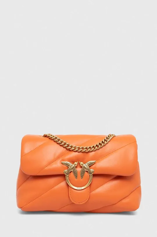 oranžna Usnjena torbica Pinko Ženski