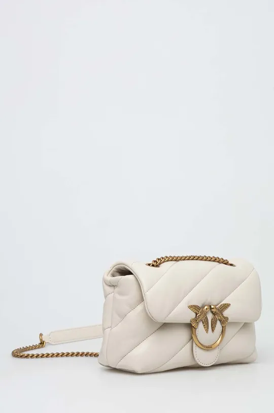 Usnjena torbica Pinko bela