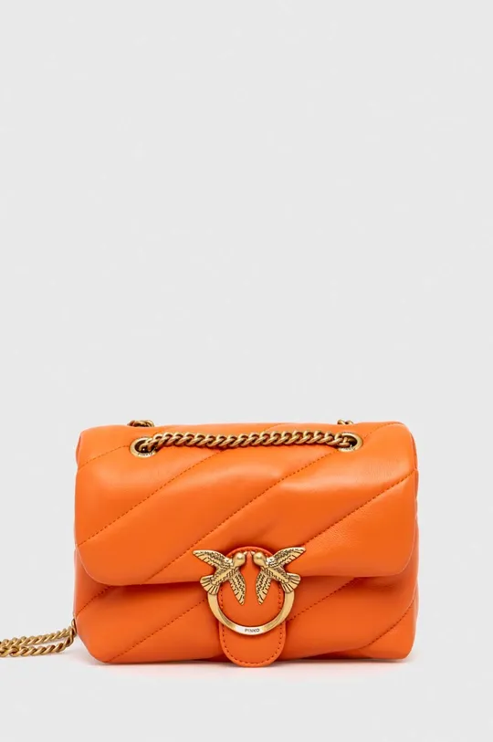 πορτοκαλί Δερμάτινη τσάντα Pinko Γυναικεία