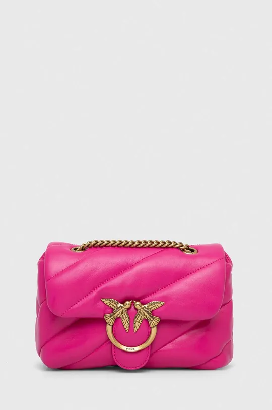ružová Kožená kabelka Pinko Dámsky