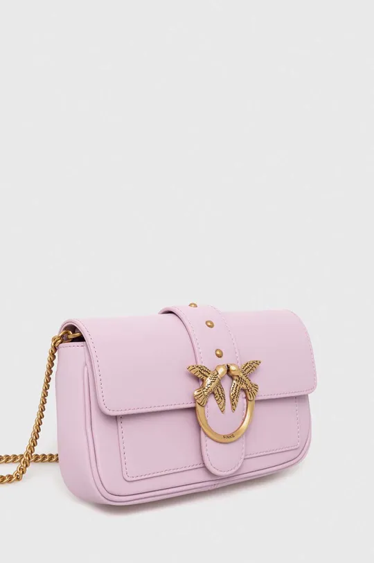 Usnjena torbica Pinko vijolična